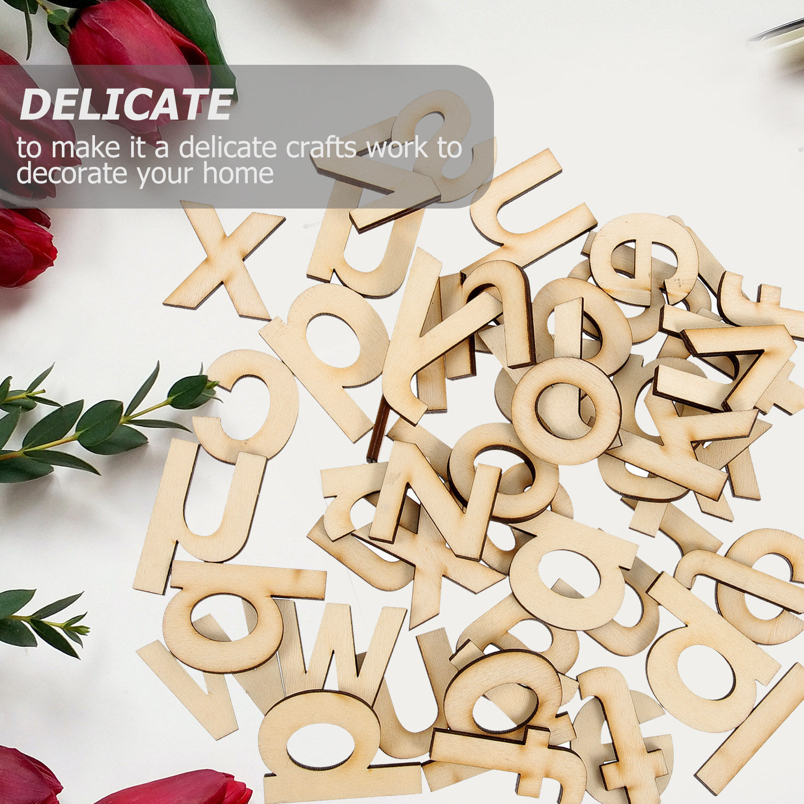 1セット、無地の木製グラフィティ風DIYレターカットアウト。 - Wedding Decor Supply Store のレビューと価格