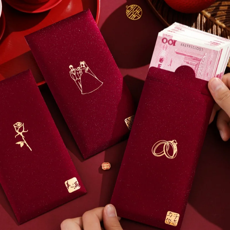 6 ピース/パック中国の赤い封筒結婚式の幸運のお金封筒パケッ - Wedding Envelopes のレビューと価格
