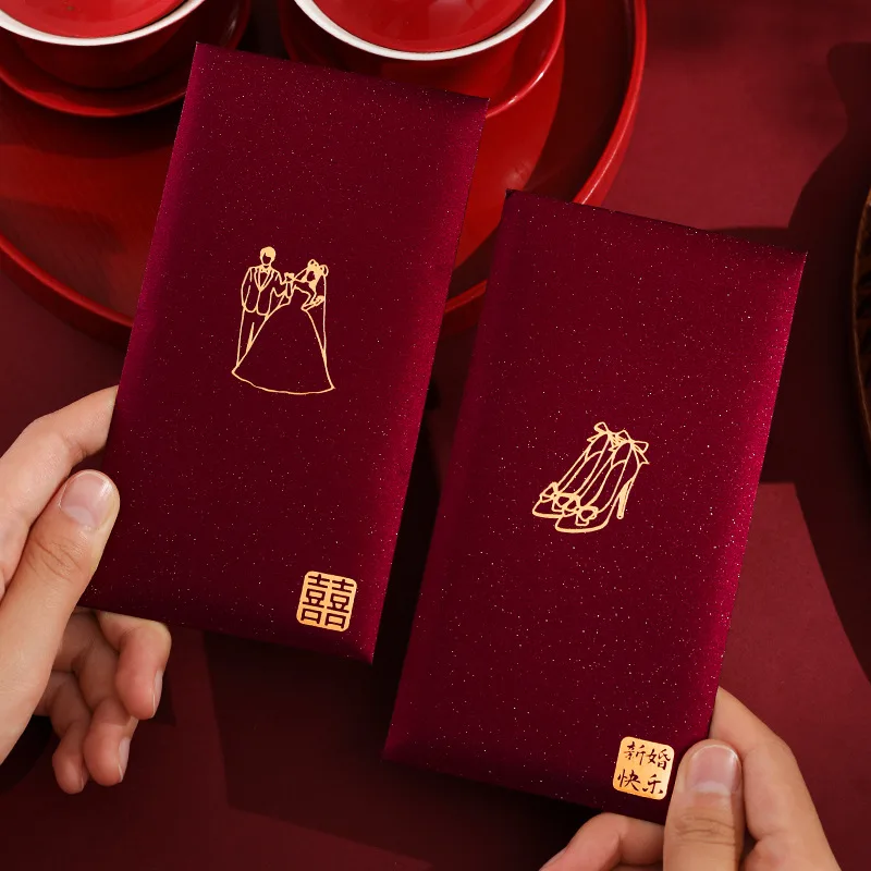 6 ピース/パック中国の赤い封筒結婚式の幸運のお金封筒パケッ - Wedding Envelopes のレビューと価格