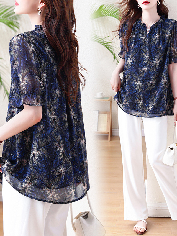 フレンチスタイル ルーズフィット 花柄 半袖 Tシャツ レデ - Good Floral & Wedding Decor Supply Photos のレビューと価格