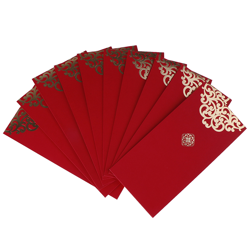 10 個ハッピーラッキー新年結婚式赤い封筒中国の春節ゴールド - Wedding Envelopes のレビューと価格